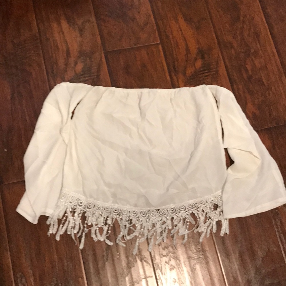 White off the shoulder top